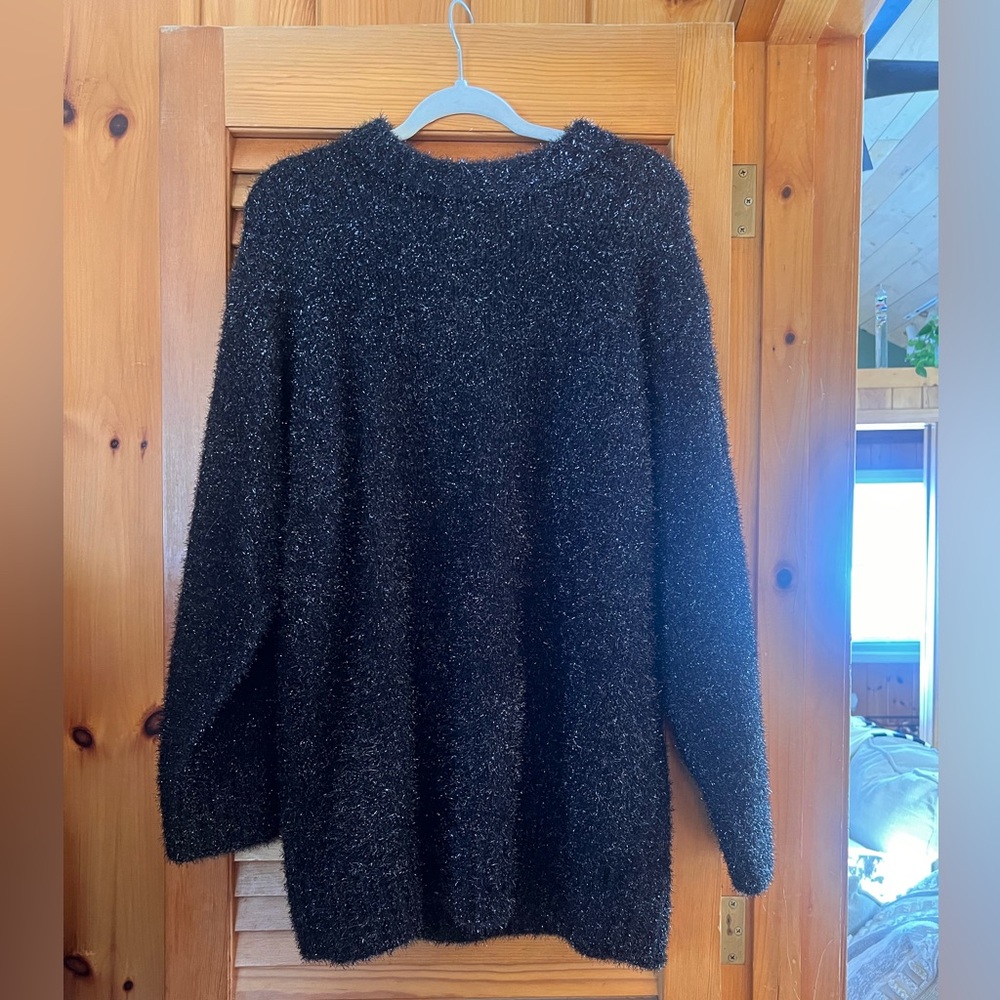 H&M Women's Shimmering Black Sweater
